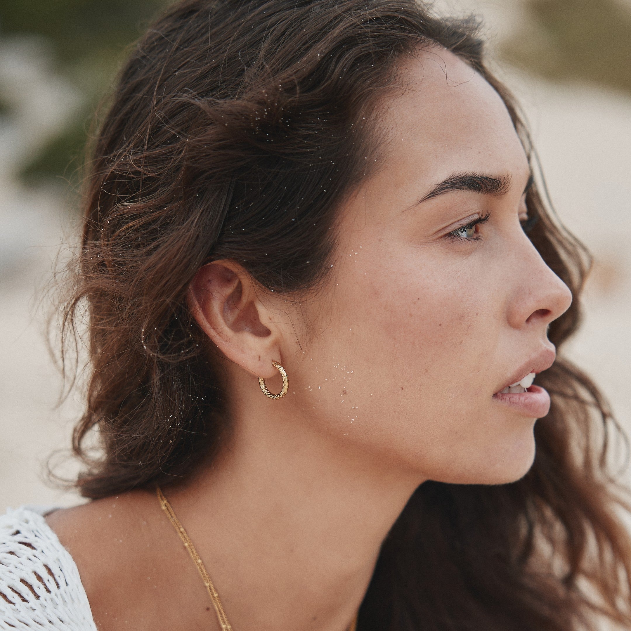 Livia - Boucles d'oreilles anneaux martelés
