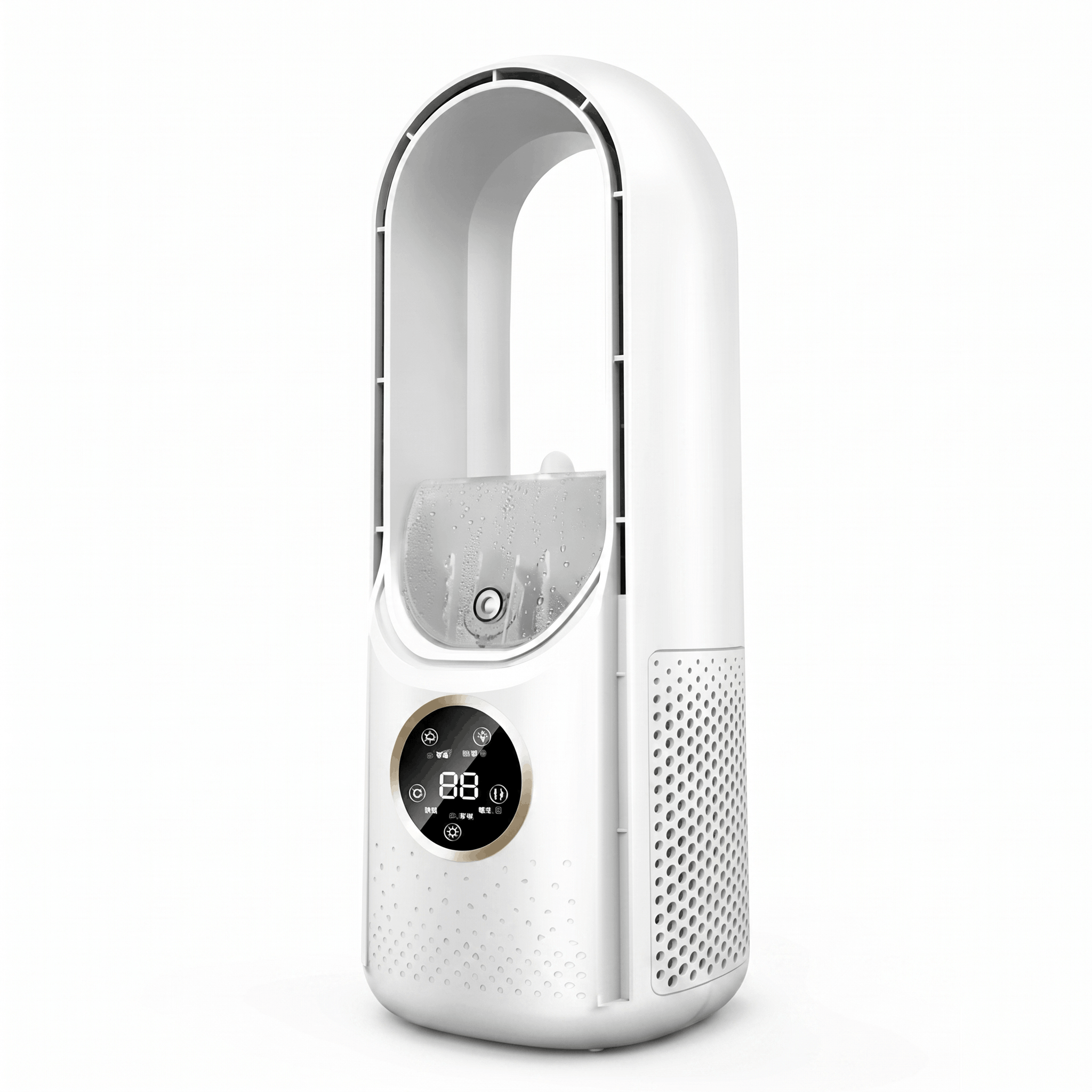 Ventilateur sans Pales 2-en-1 - USB, Écran LED et 6 Vitesses