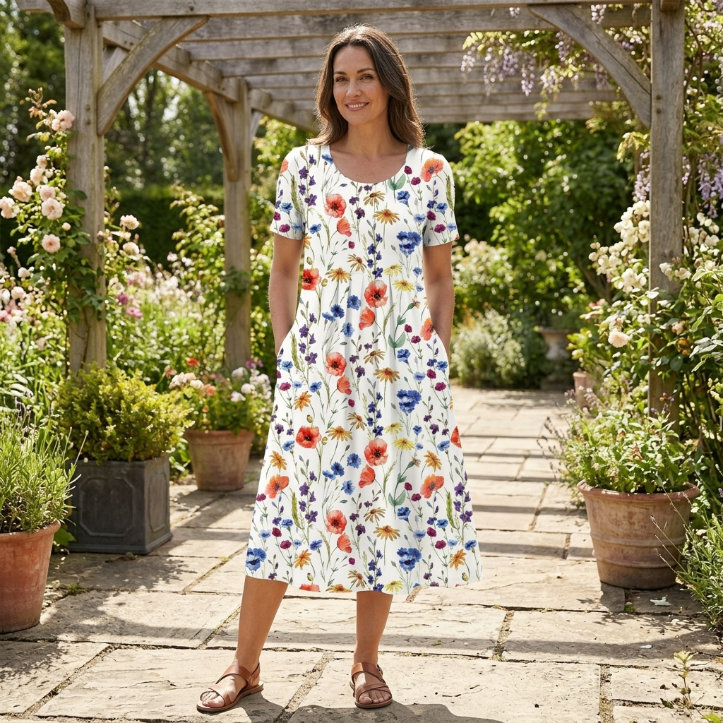 Emma robe ete fleurie midi lifestyle