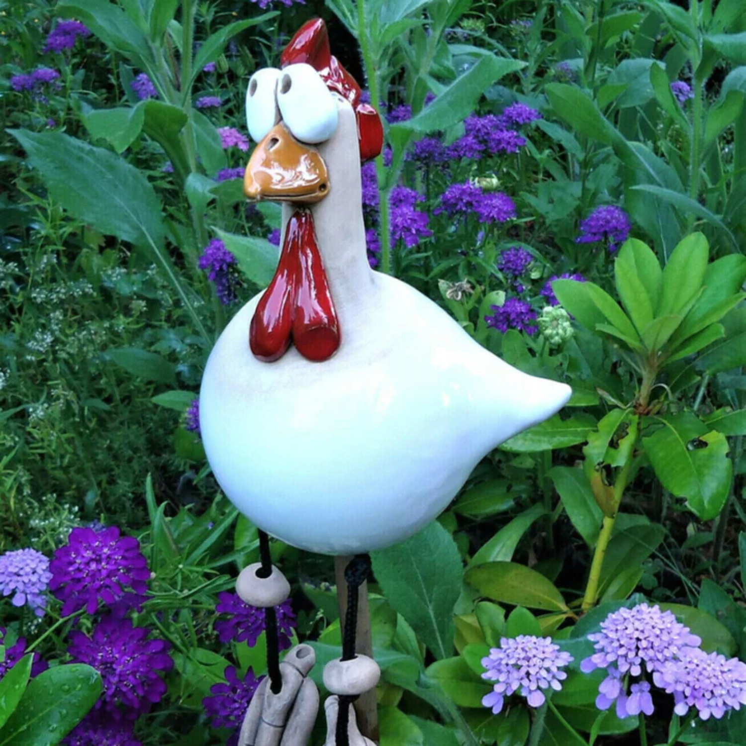 Happy Chicken - Poule décorative ludique pour le jardin