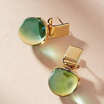 Esmeralda - Boucles d'oreilles vintage au cristal vert scintillant
