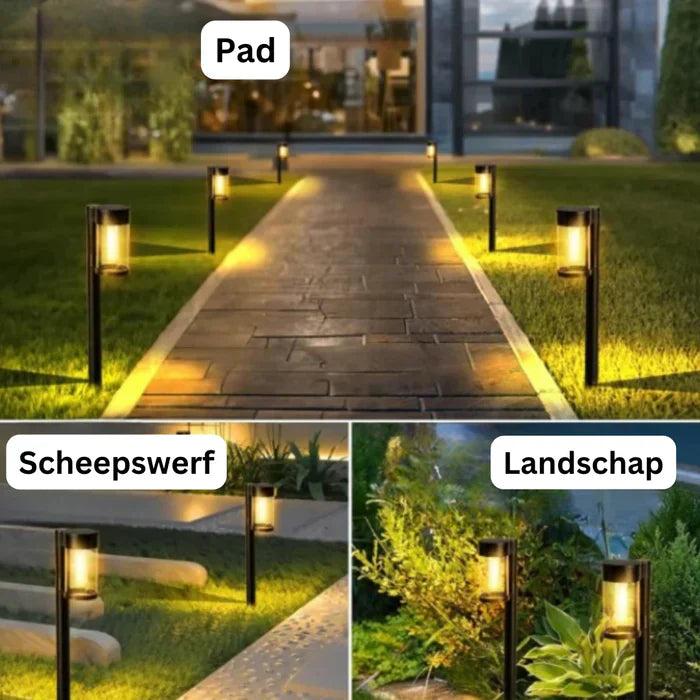 LumiPath - Éclairage solaire de luxe pour allée de jardin