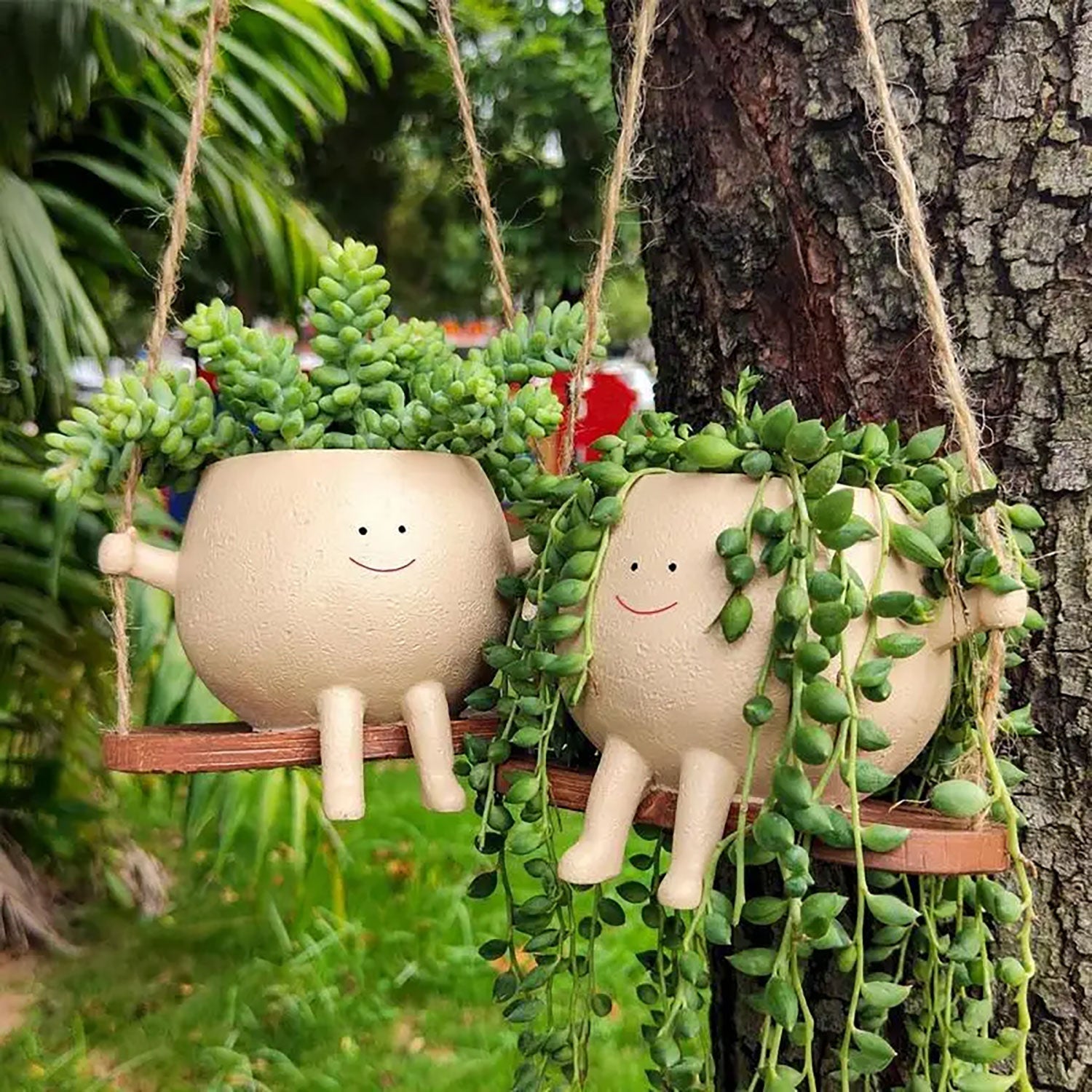 GreenOasis - Panier Suspendu Élégant pour Plantes d'Intérieur et d'Extérieur