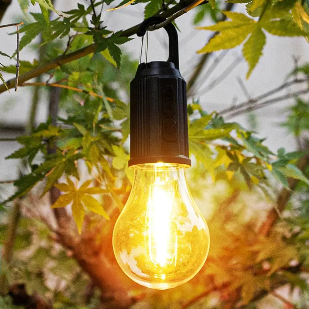 Ampoule Rétro Rechargeable - Lampe sans fil idéale pour le camping et le jardin