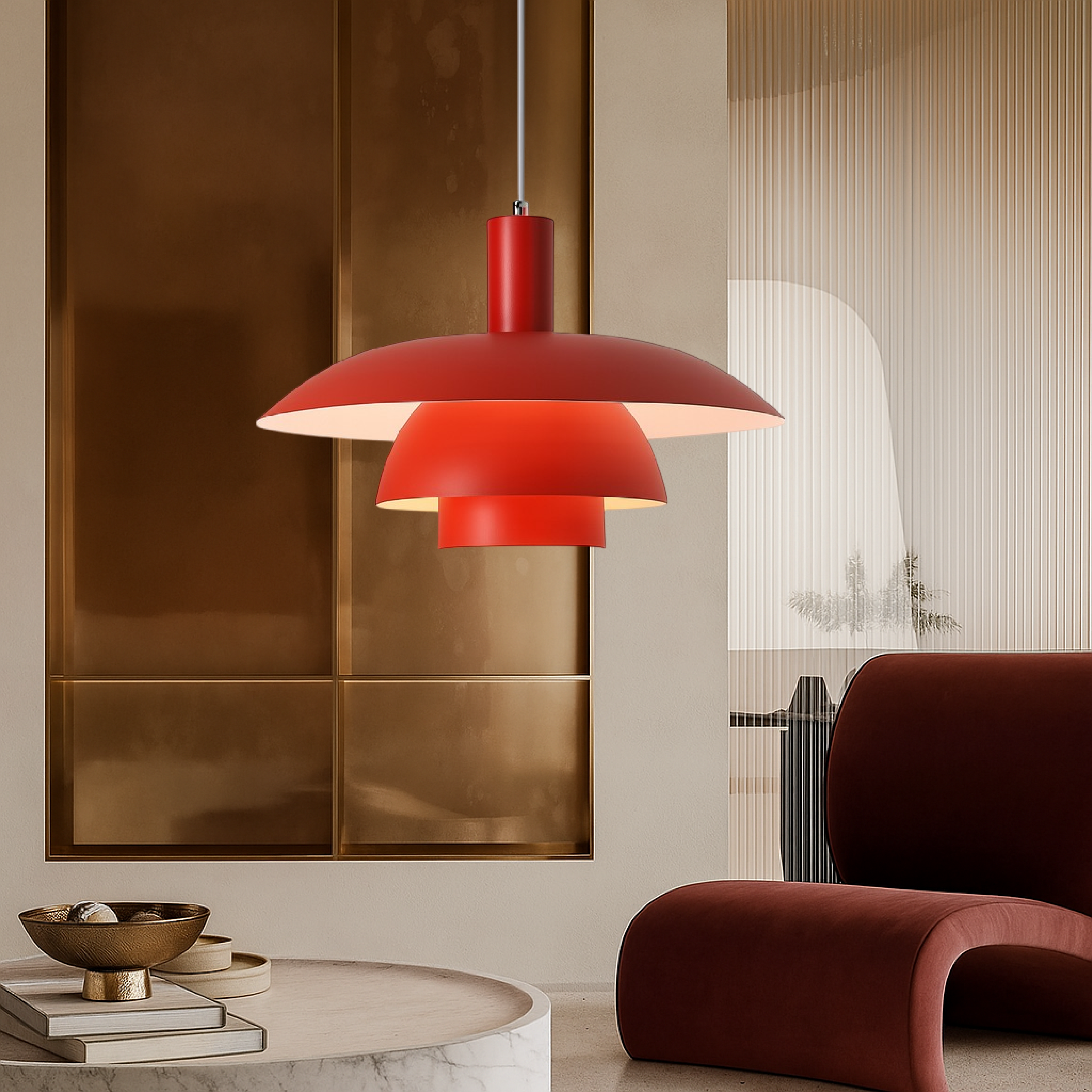 Lampe suspendue de style danois d'Irda