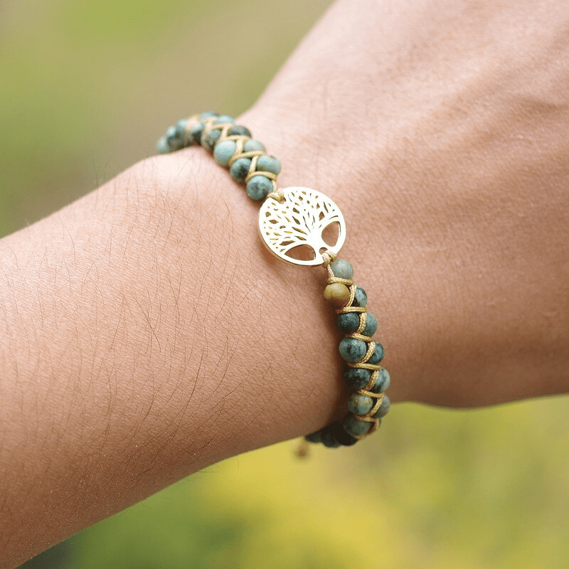Auralyn - Bracelet en jaspe arbre de vie