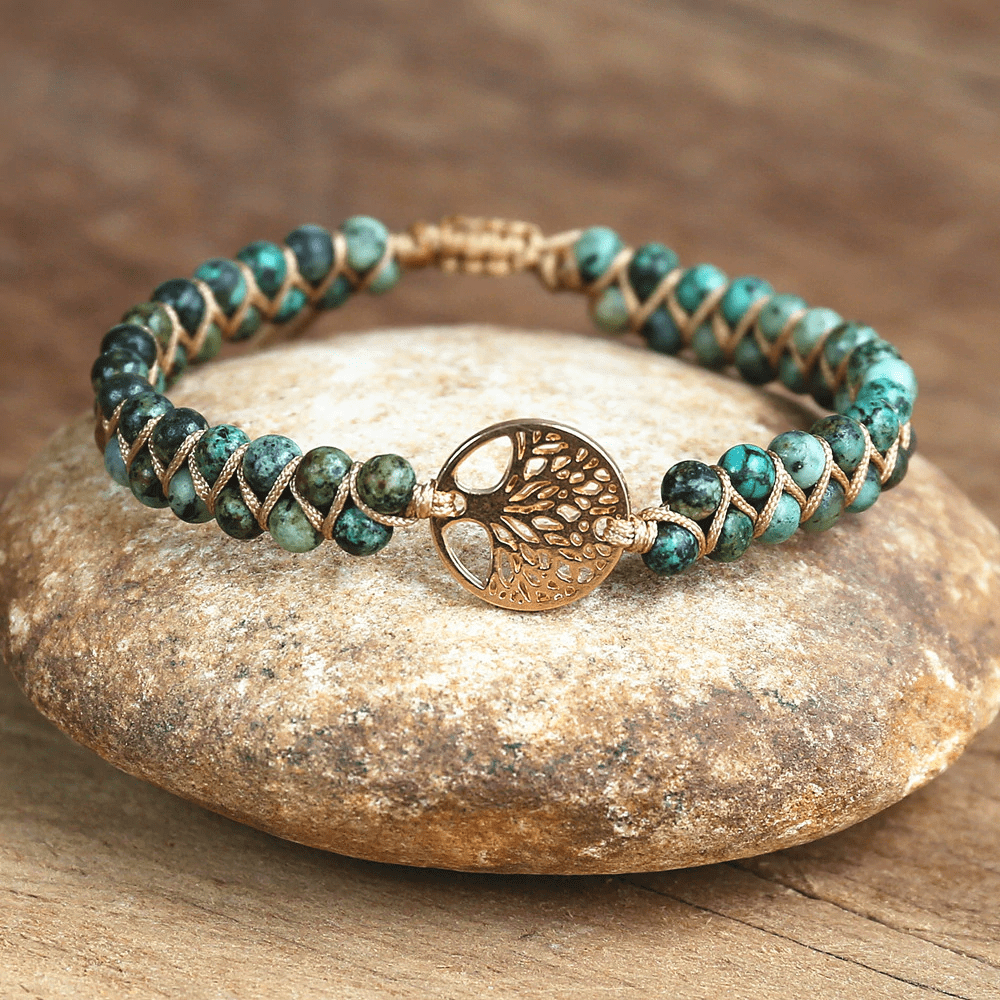 Auralyn - Bracelet en jaspe arbre de vie