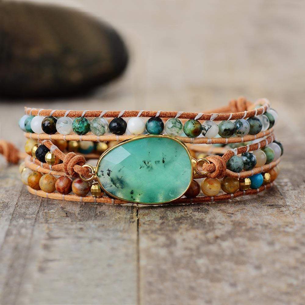 Elina JadeGlow - Bracelet wrap en jade