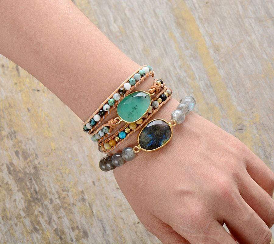 Elina JadeGlow - Bracelet wrap en jade