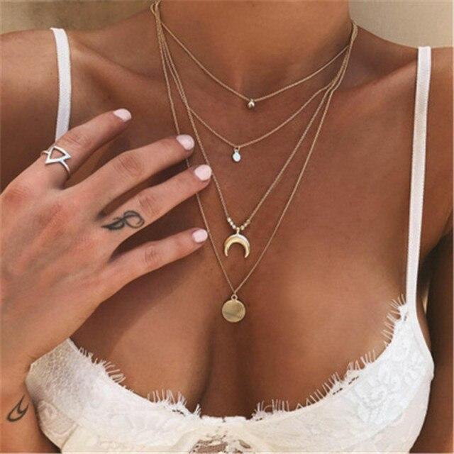 Selania - Collier croissant de lune