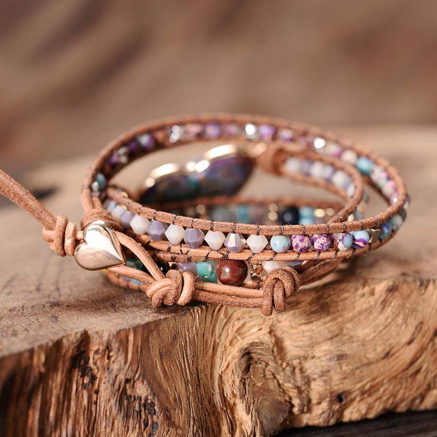 Amaris - Bracelet cœur en jaspe