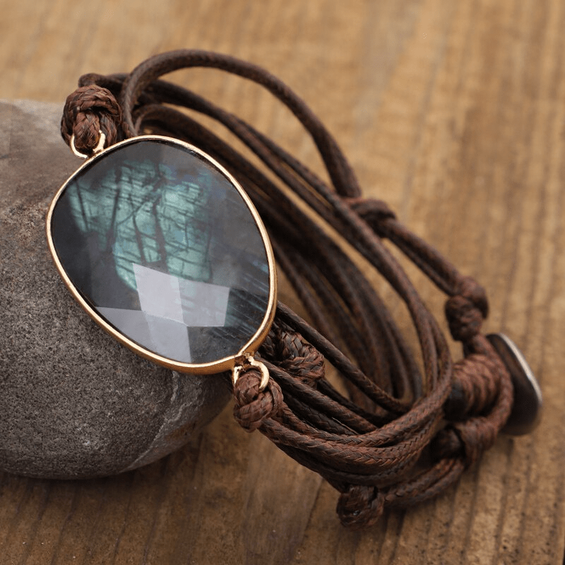 Lunaria Bracelet Labradorite Corde – Boho Intuition
