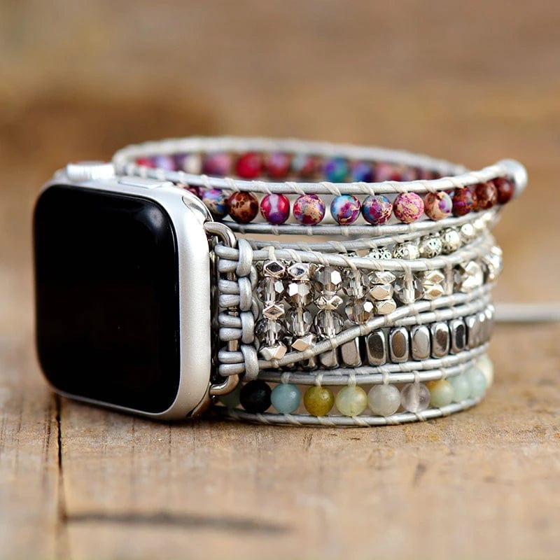 JaspisWrap - Bracelet Apple Watch en jaspe