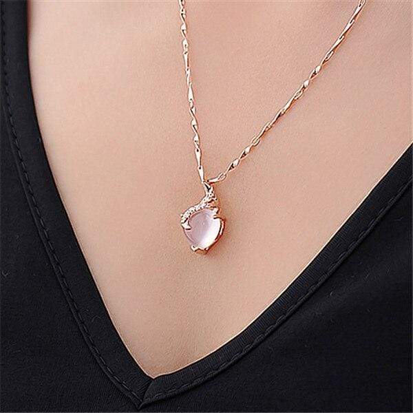 OpalHeart - Collier cœur en opale