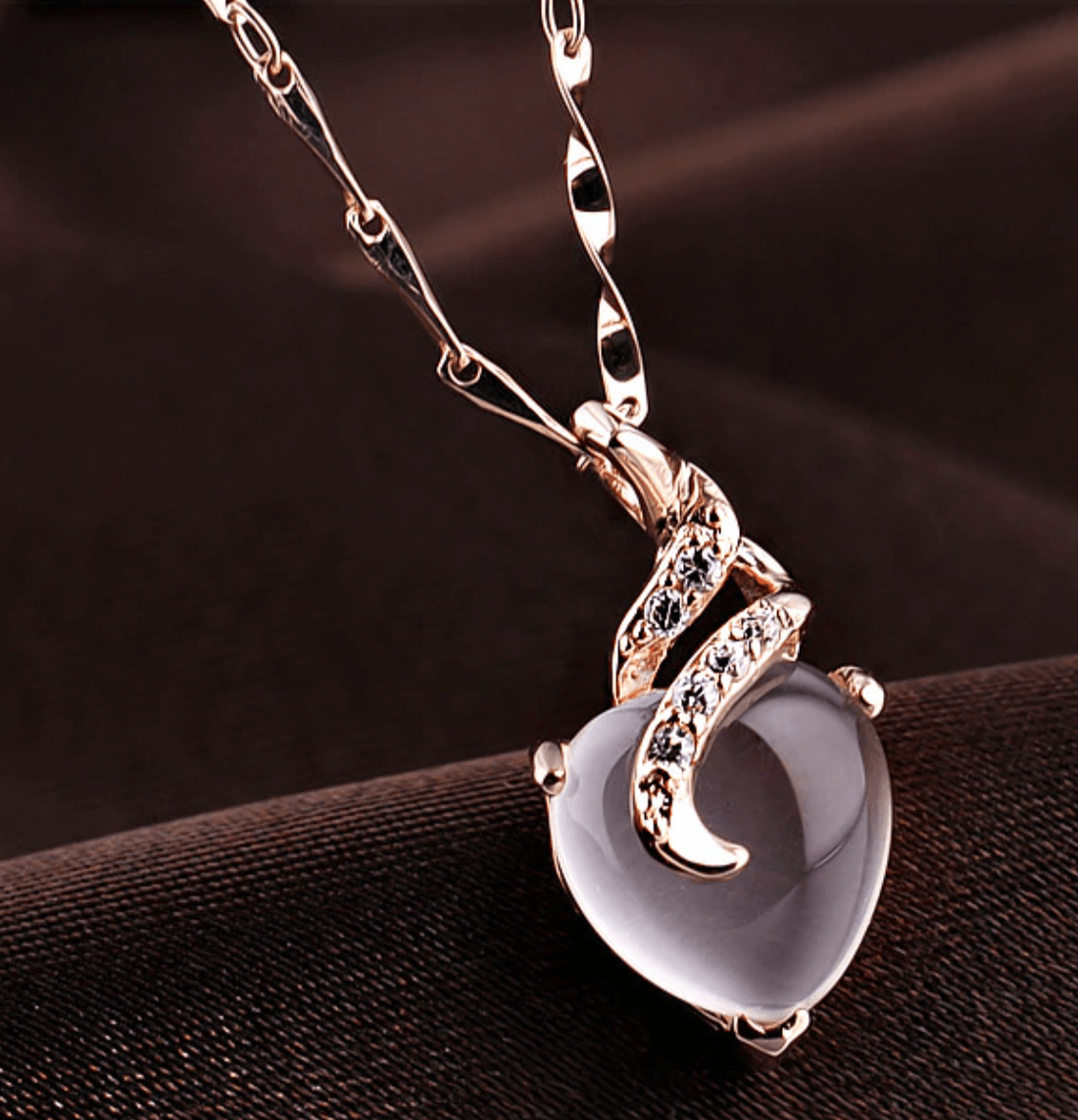 Calista Heart - Collier cœur en opale