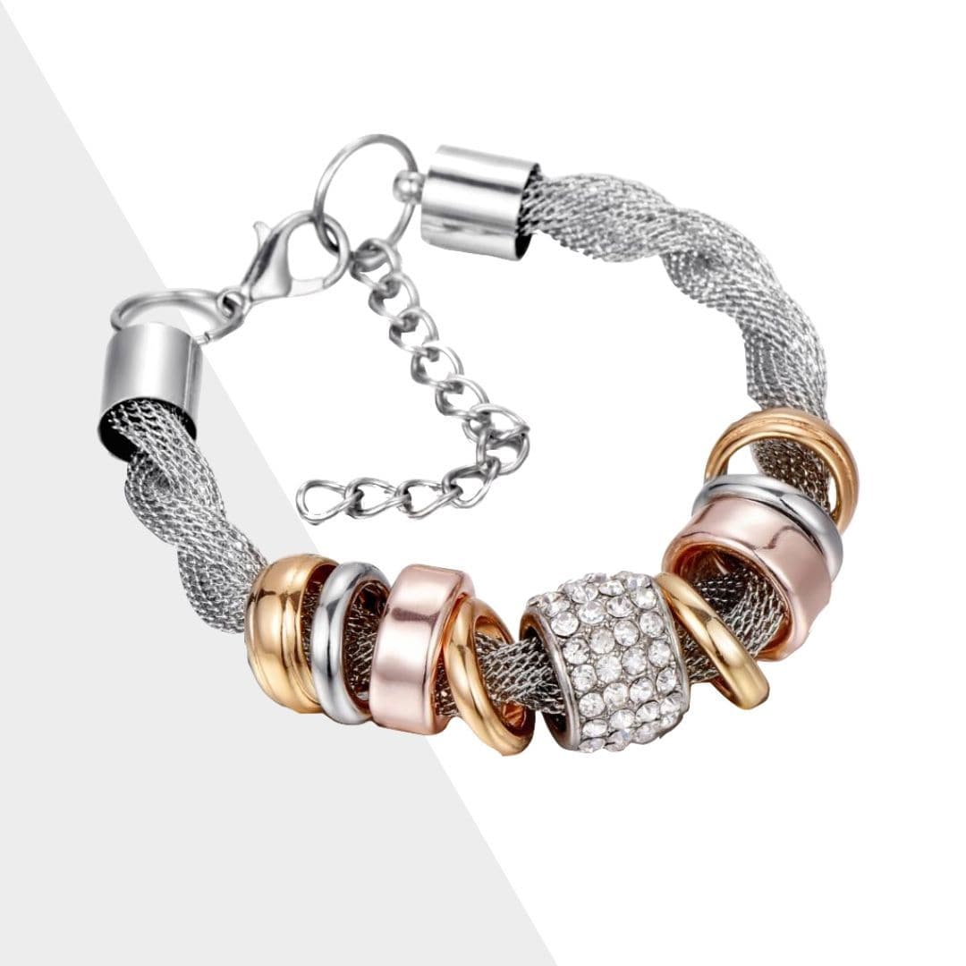 Zarina Bracelet Tressé Argent – Élégant et Polyvalent