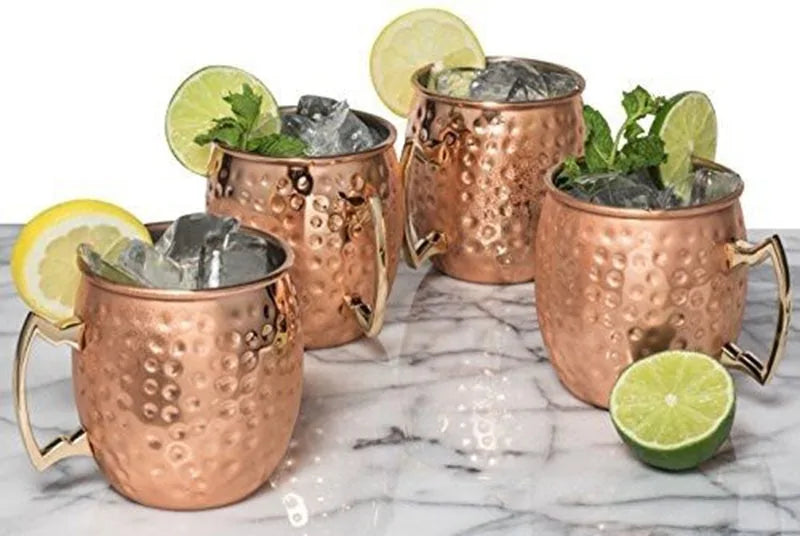 ChillCopper - Set Mugs Cuivre Martelé