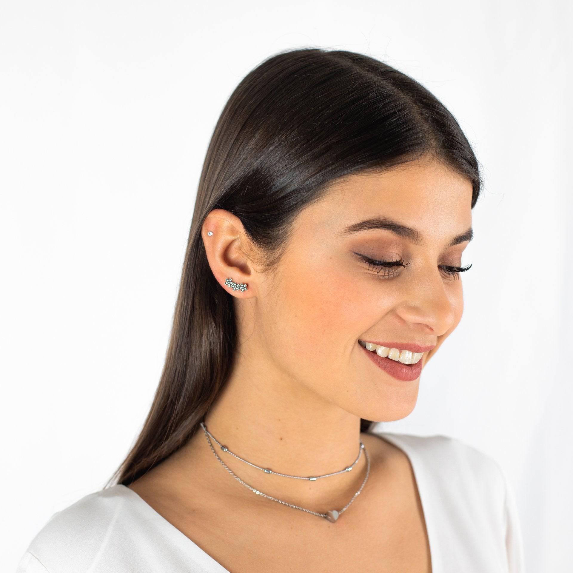 Julia - Collier double cœur en argent 925 romantique