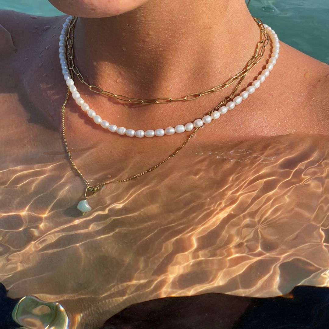 Lina - Collier choker maille trombones