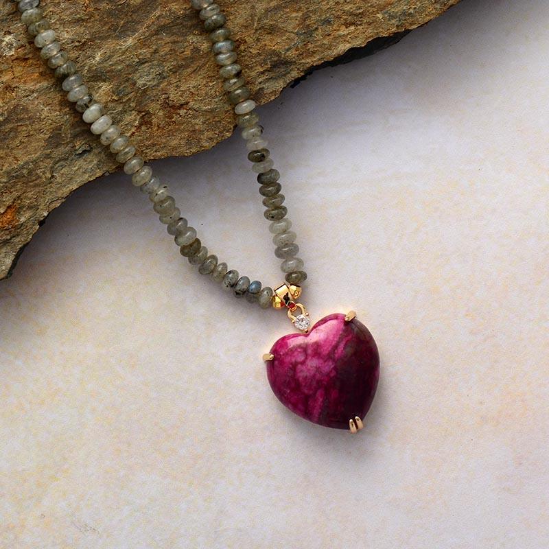Nova Heart - Collier perlé à pendentif cœur