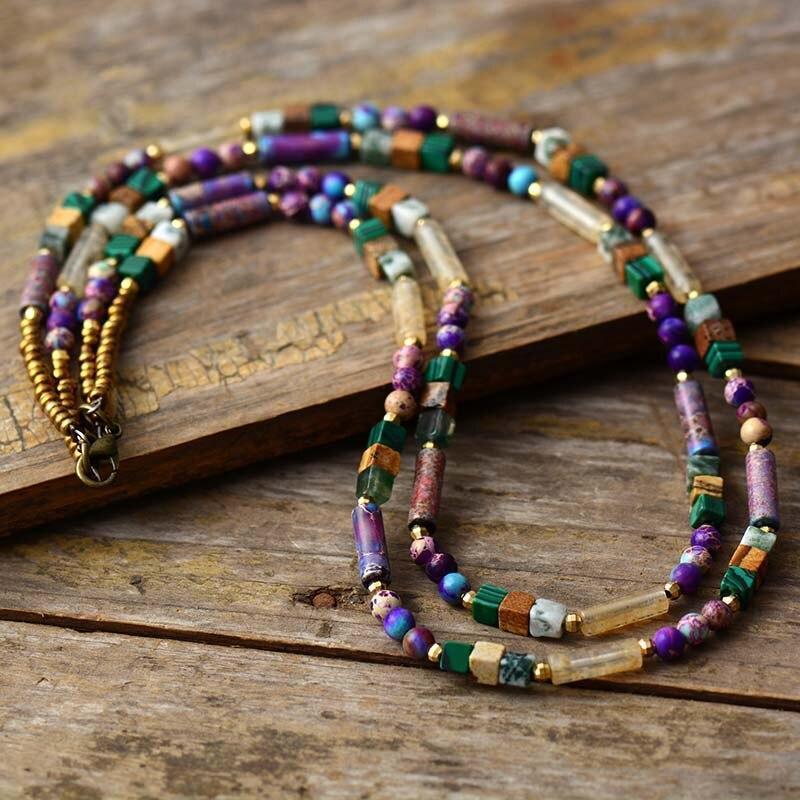 GemGlow Necklace - Choker Pierres Précieuses Élégant