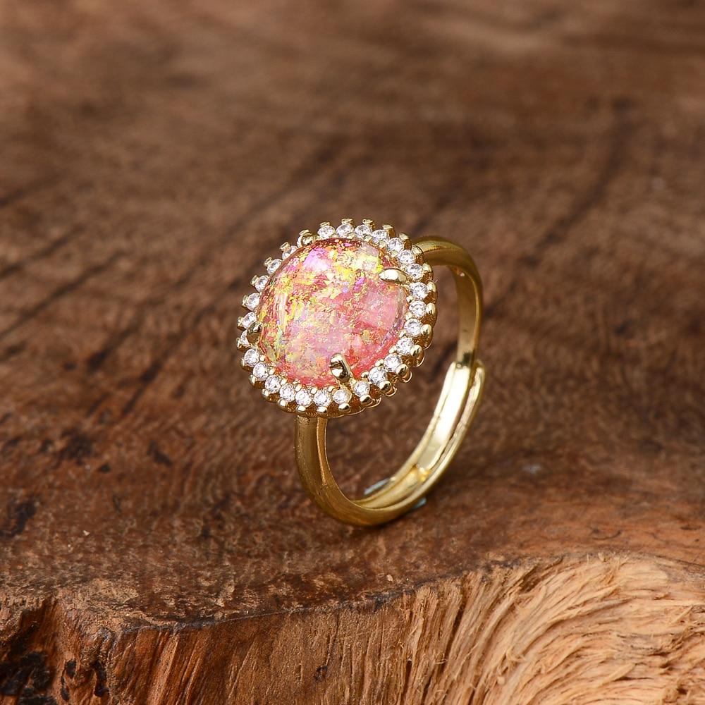 Elowen Glow - Bague cocktail en quartz rose