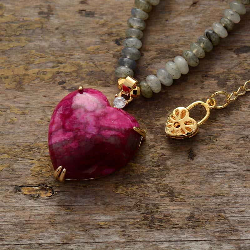Nova Heart - Collier perlé à pendentif cœur