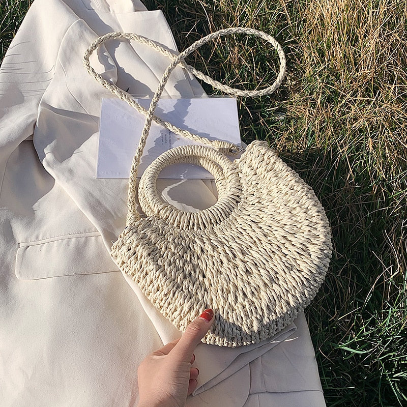 RomyBag – Sac Bandoulière en Rotin Estival