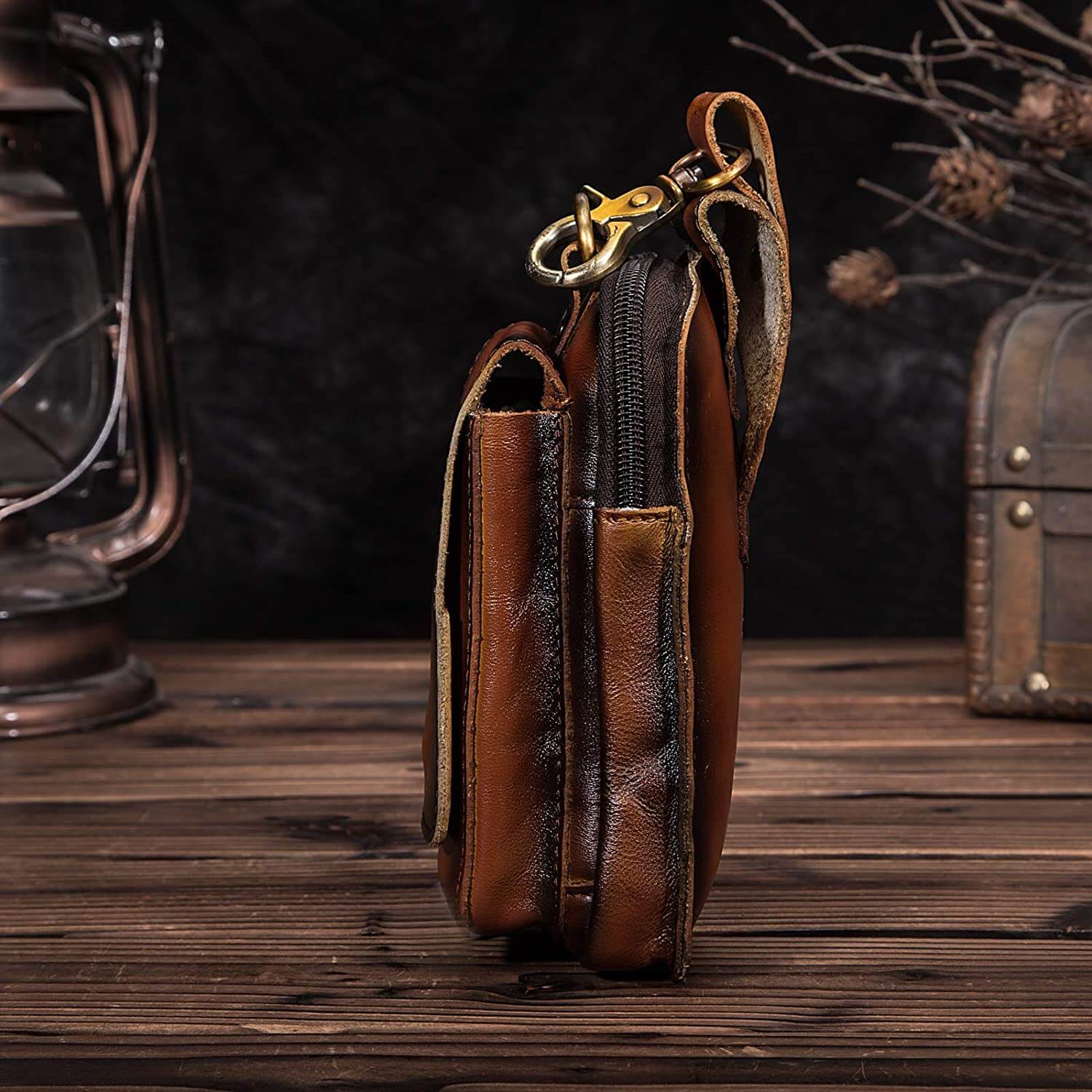 EliteGuard - Sac Banane Cuir Luxe Homme 25x15cm
