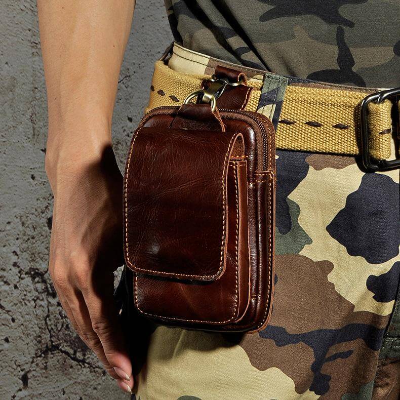 EliteGuard - Sac Banane Cuir Luxe Homme 25x15cm
