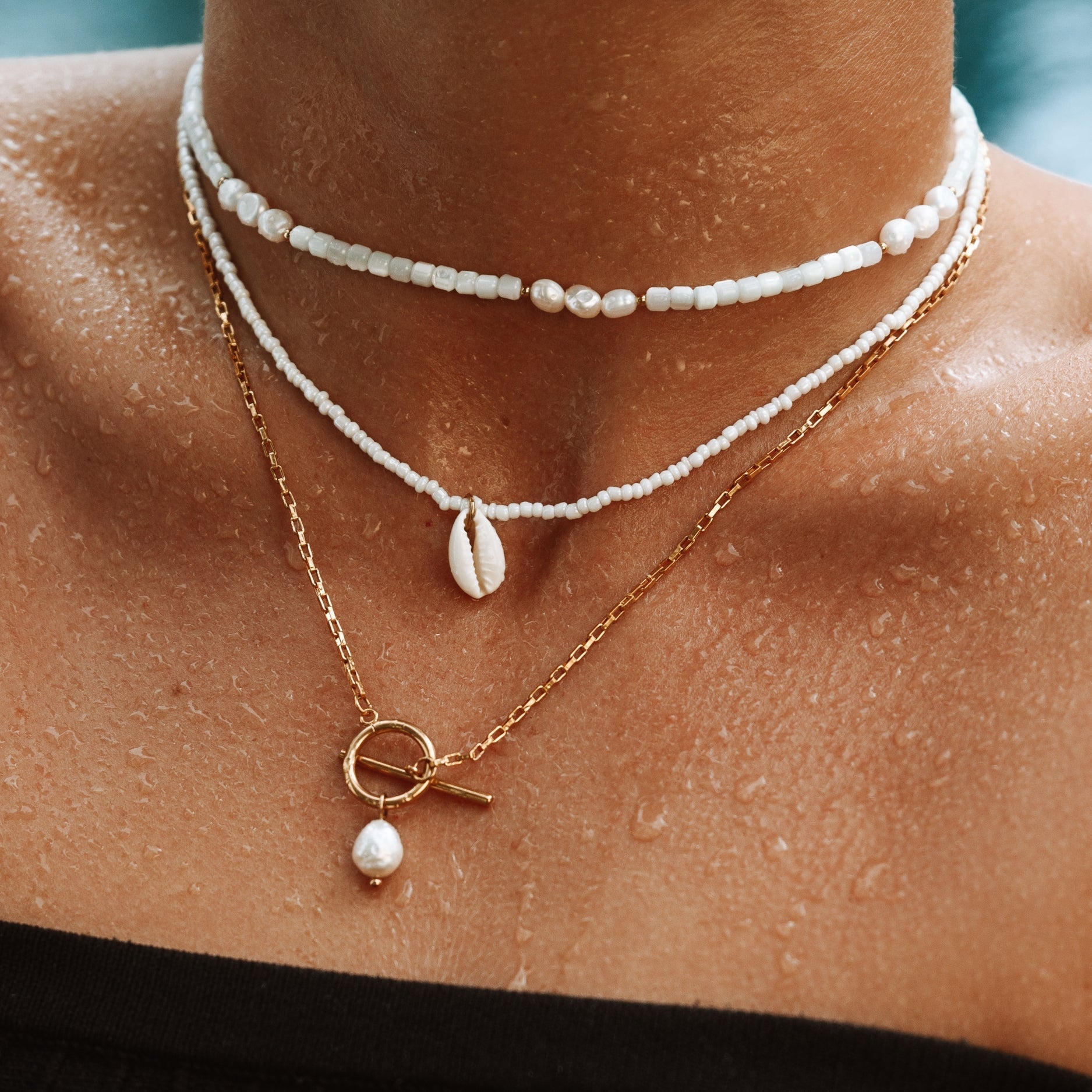 Lucía - Collier perle avec fermeture élégant