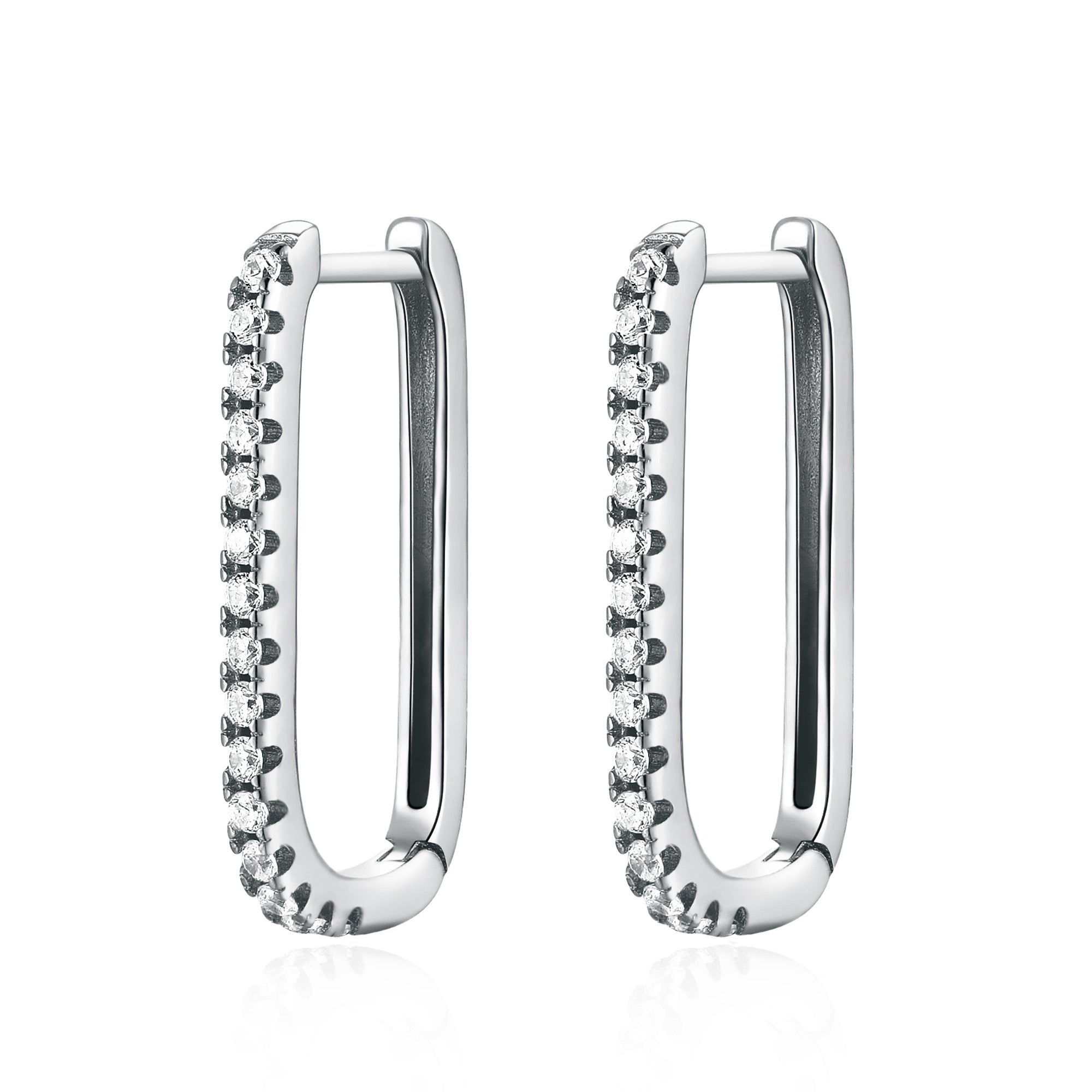 Inez - Boucles d'oreilles verticales à la zircone élégantes