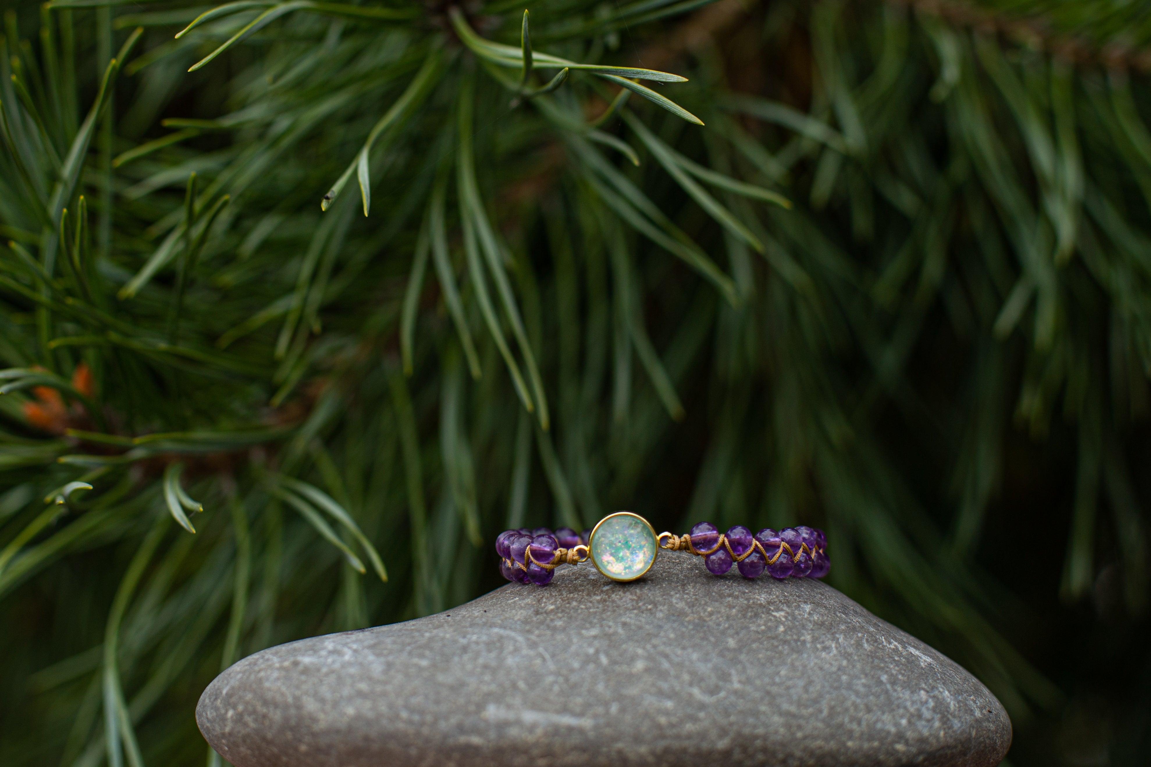 Amethyst Glow - Bracelet en perles d'améthyste naturelle