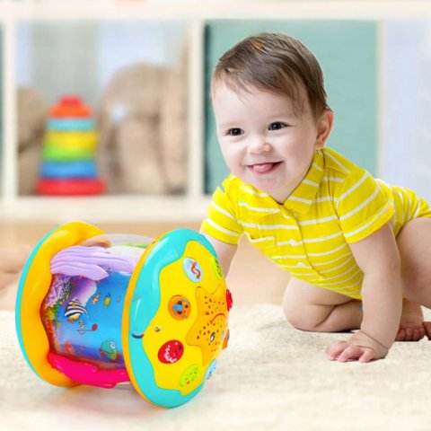 TwinkleDrum – Tambour Bébé Lumières & Mélodies