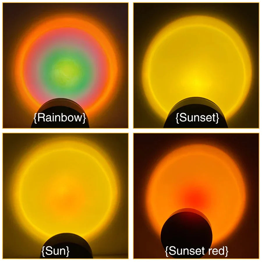 GlowSphere - Lampe coucher de soleil magique à 4 couleurs