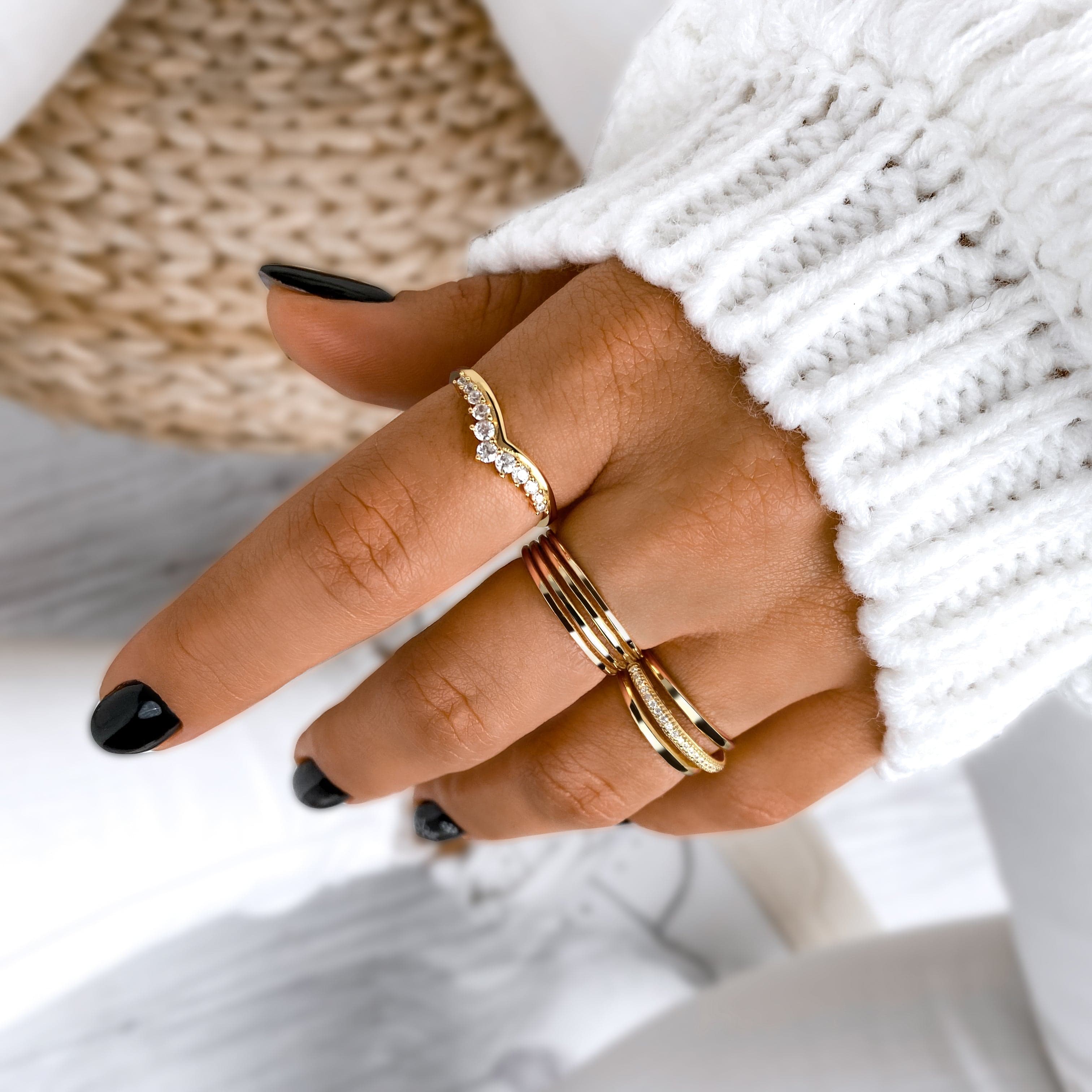 Allegra - Bague couronne en zircone, touche d'élégance
