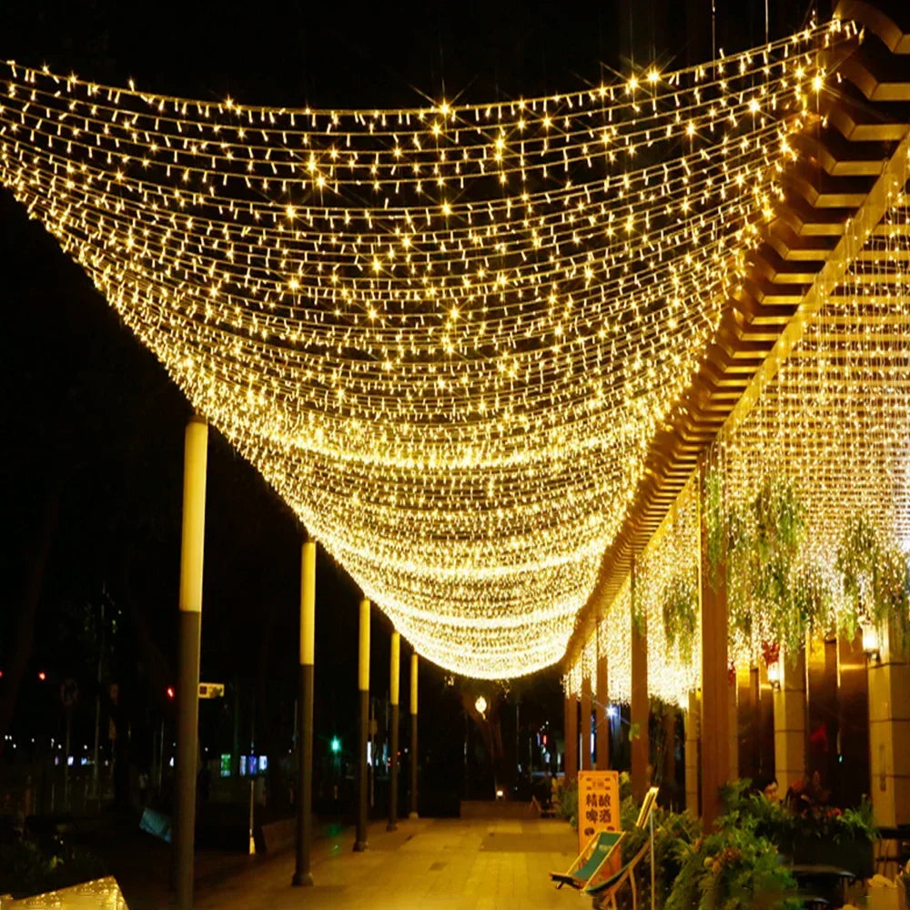 FestiveGlow - Guirlande lumineuse LED d'exterieur pour fetes et Noel