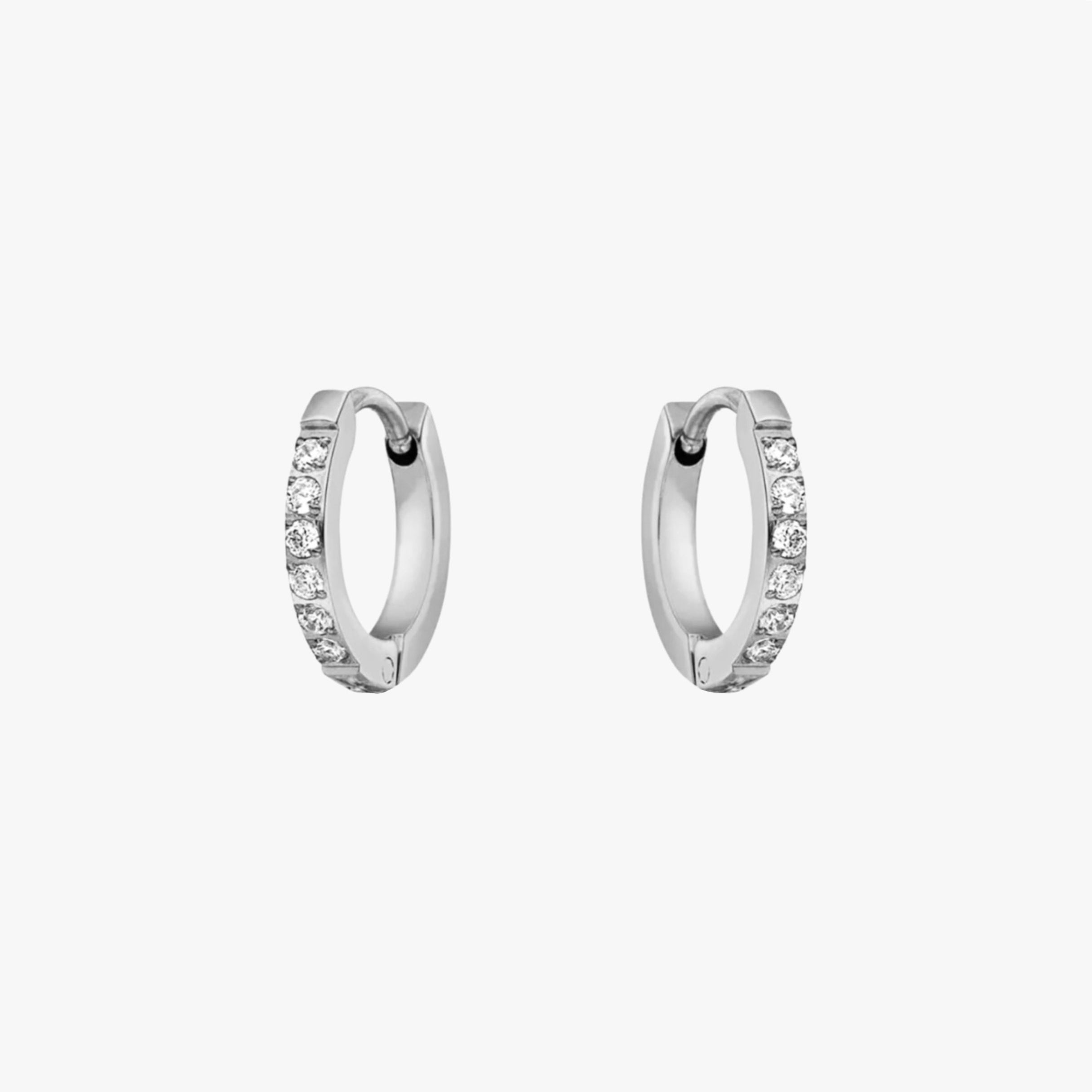 Amara - Boucles d'oreilles anneaux zircone