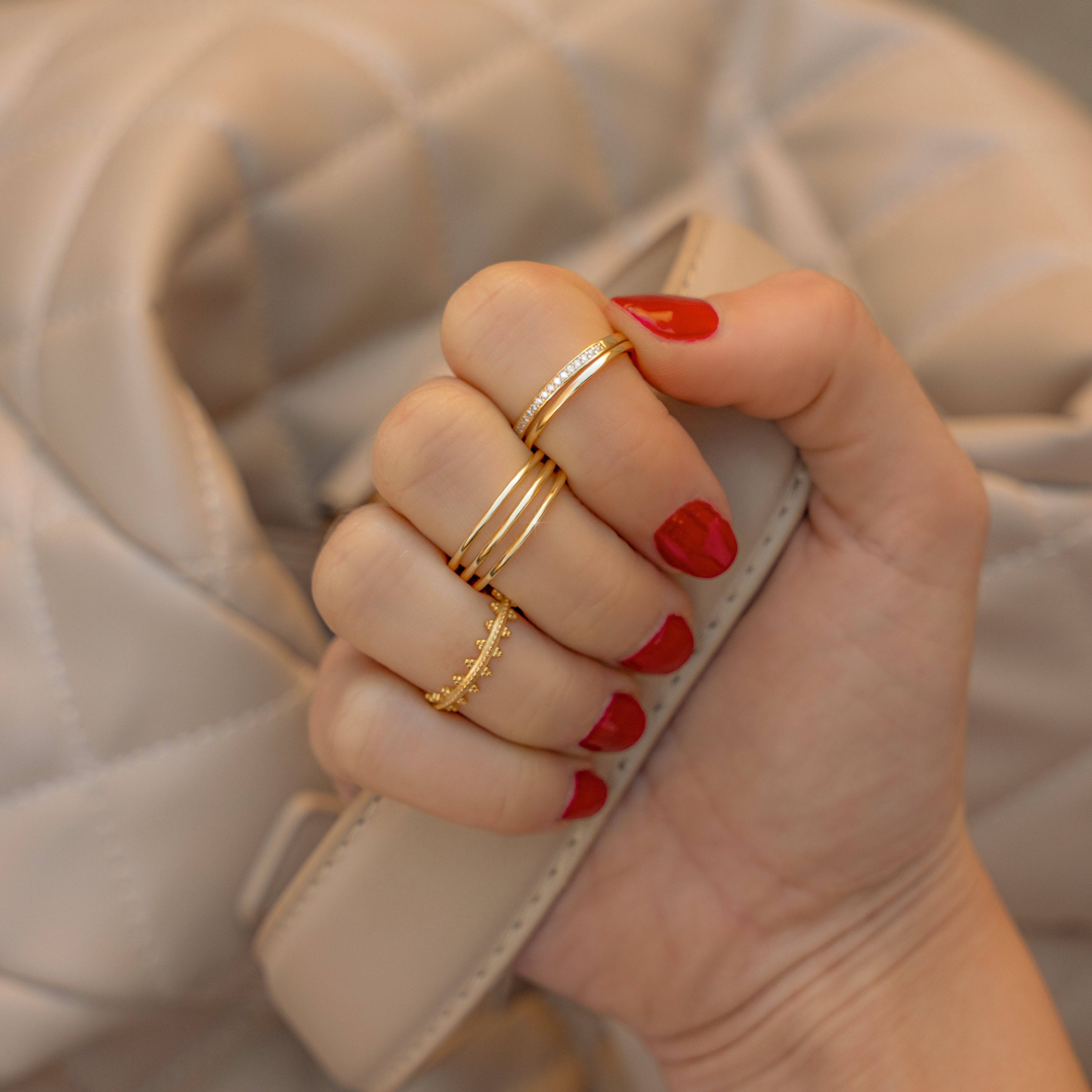 Sienna - Bague double zircone alliant raffinement et éclat