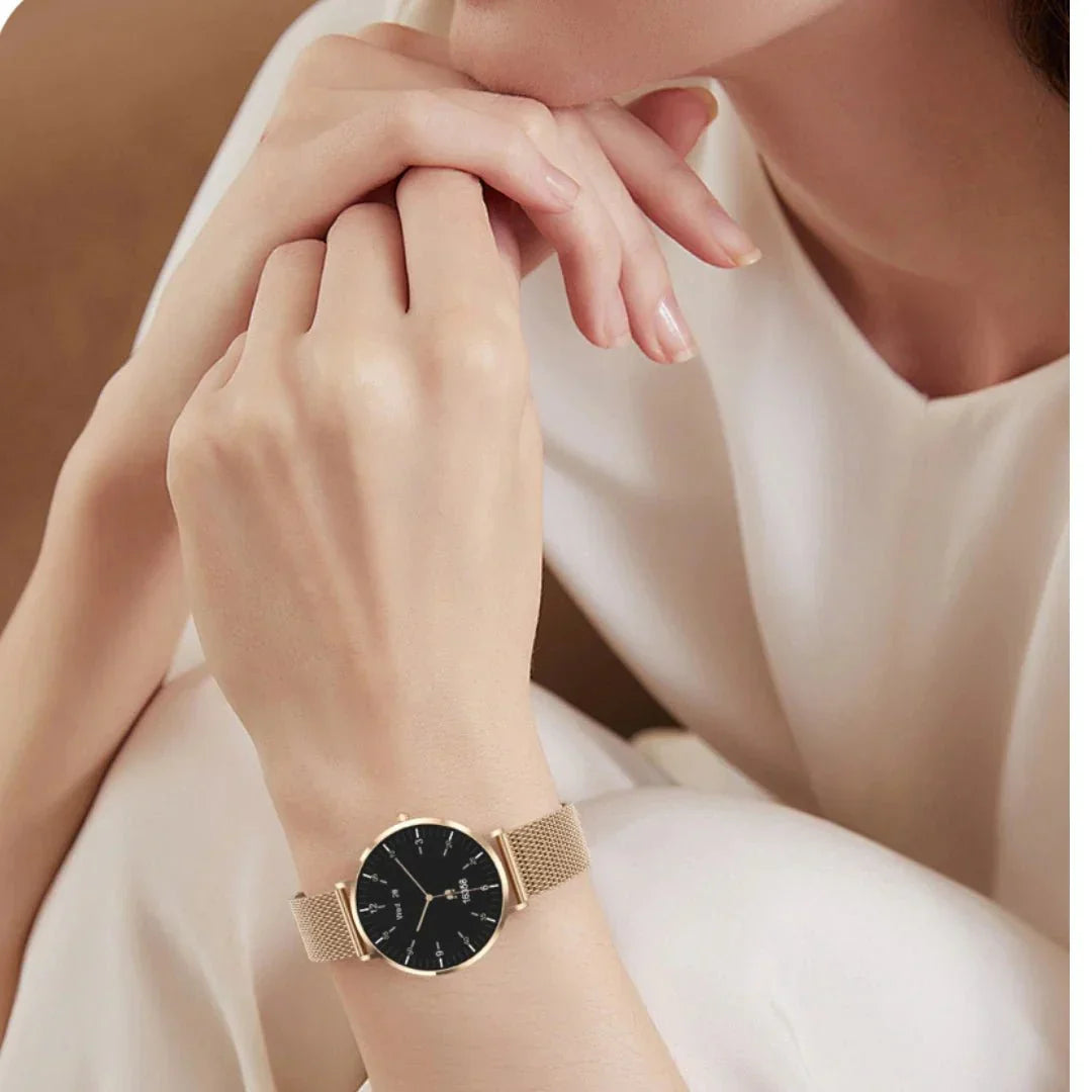 SlimFit Grace - Smartwatch AMOLED Santé Élégante