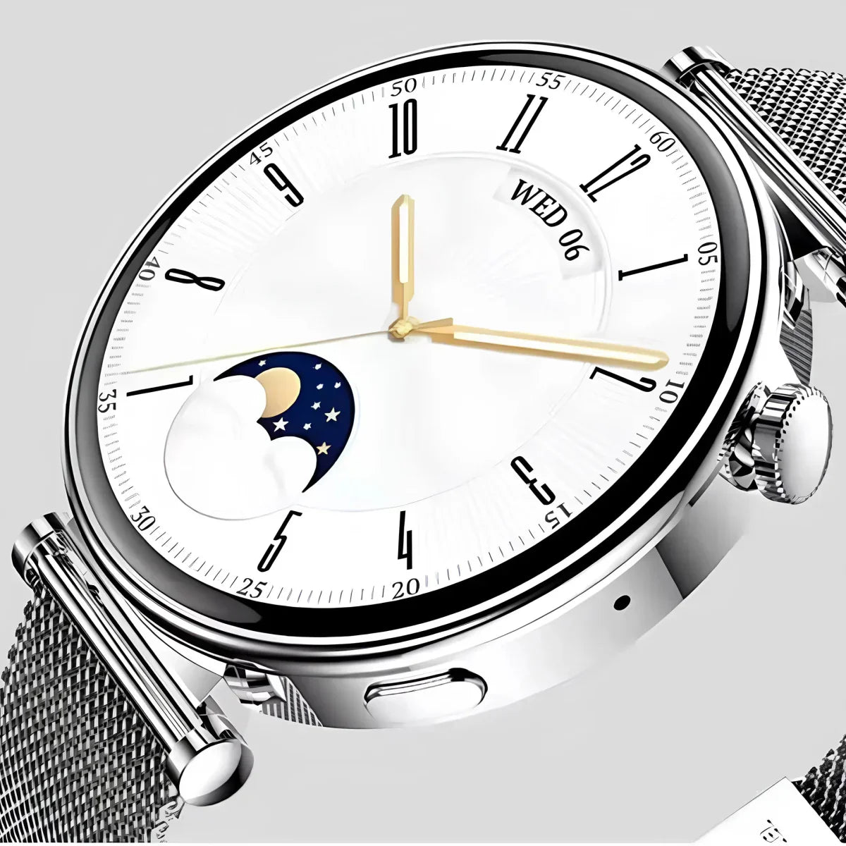 LuxeFit Aura - Smartwatch Saphir AMOLED Santé Style