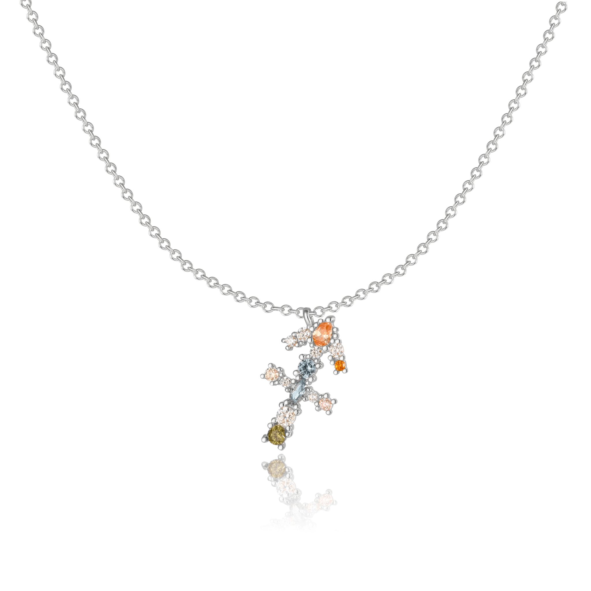 Celestia - Collier étoile céleste en argent élégant