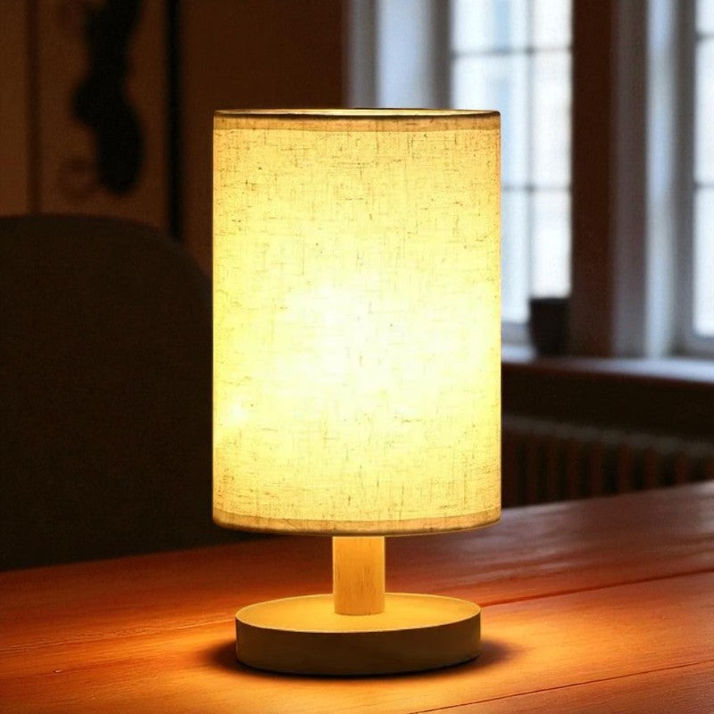 LinoLight Lampe – Lampe de Table en Lin LED | Éclairage Doux & Design Naturel