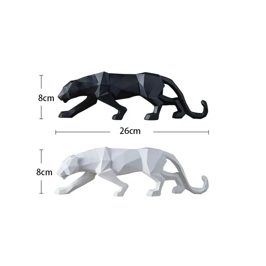 PantherSculpt - Sculptures de panthère noir et blanc au design épuré