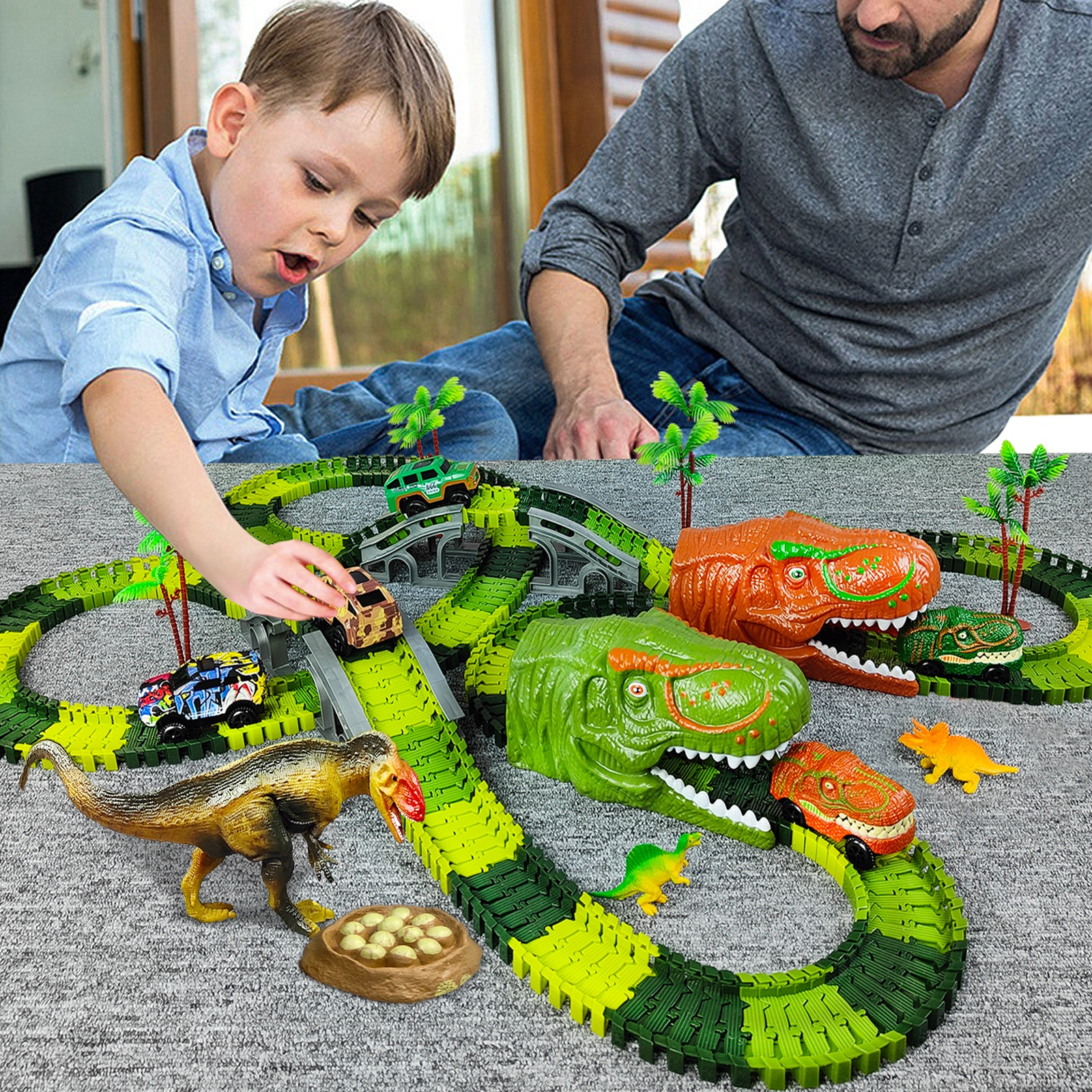 DinoExpress Train Set – Set Dino Aventure pour Enfants