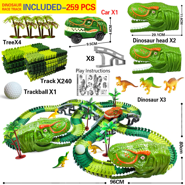 DinoExpress Train Set – Set Dino Aventure pour Enfants