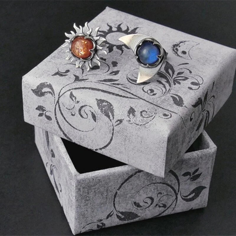 Boucles d'oreilles soleil et lune envoûtantes
