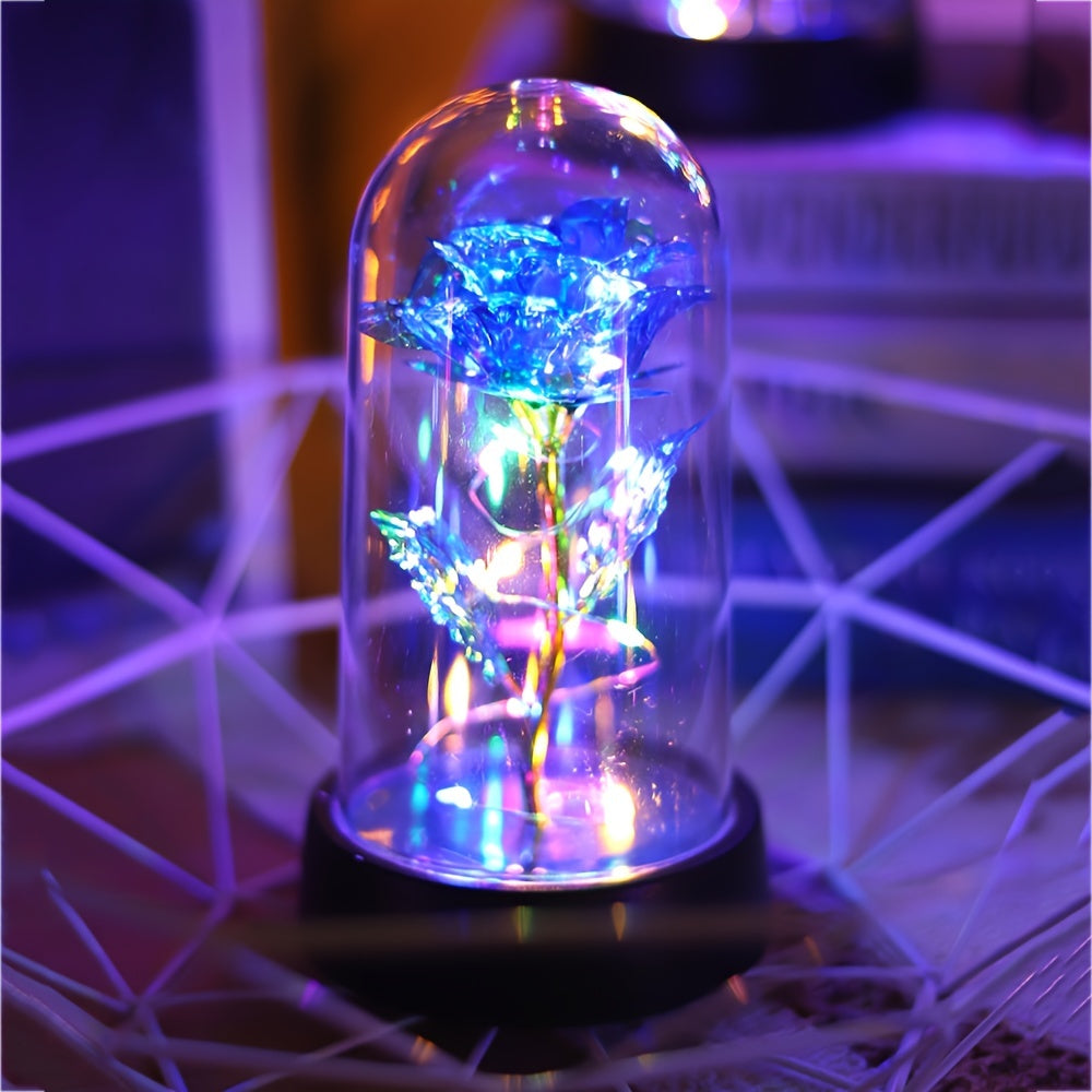 GoldenRose - Lampe fleur decorative pour une ambiance romantique