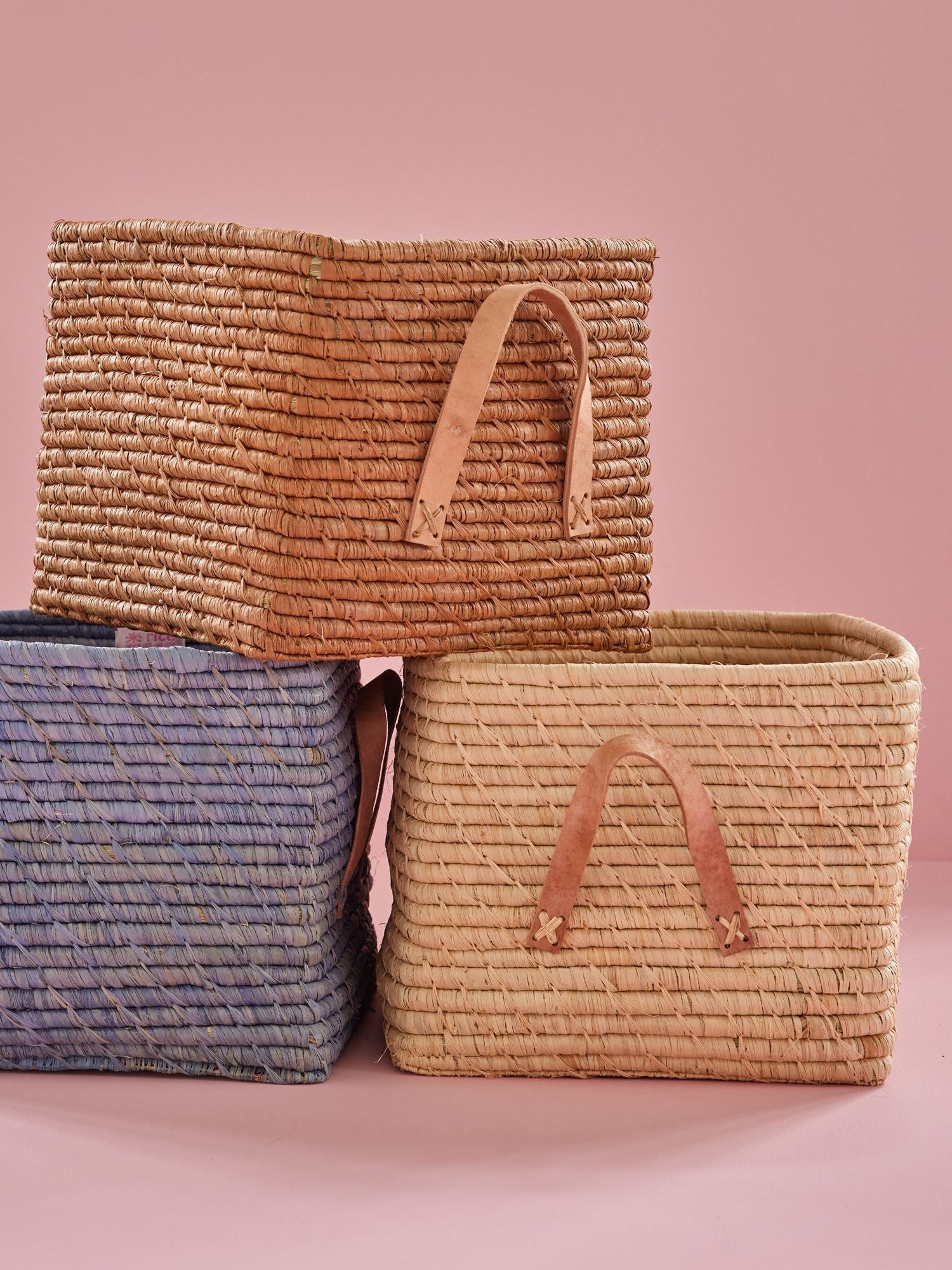 RaffiaStorage - Panier de rangement naturel fait main