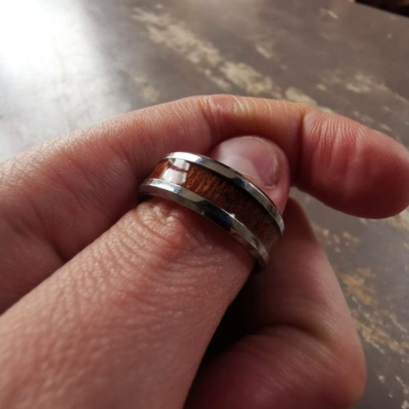 Elina - Bague arbre de vie en acier inoxydable pour femme